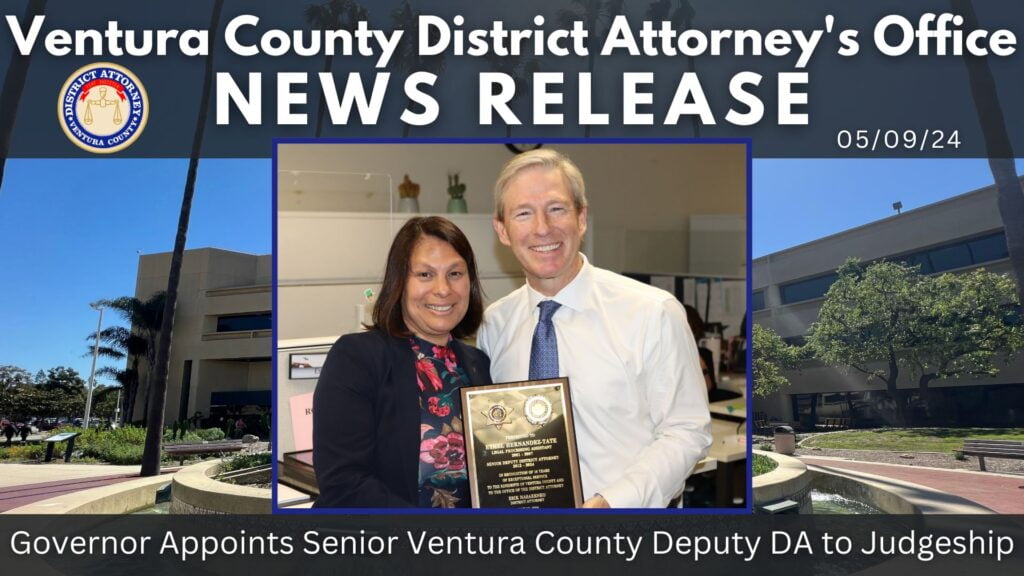 Governor Appoints Senior Ventura County Deputy DA to Judgeship